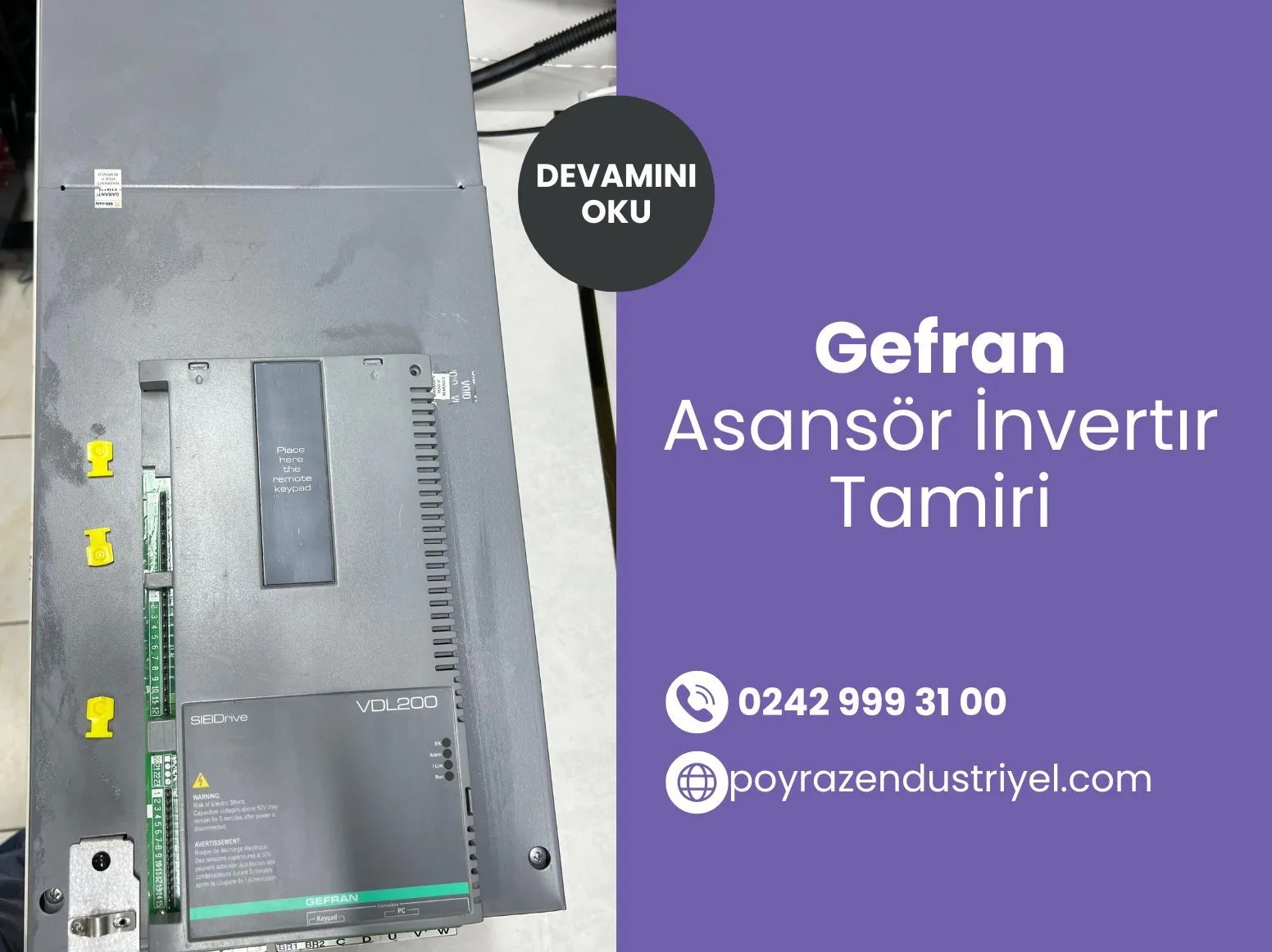 Gefran Asansör İnvertır Tamiri
